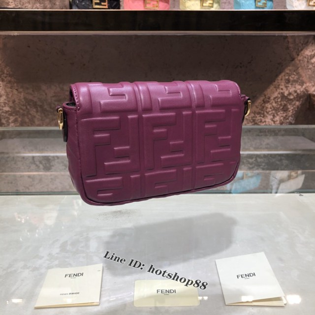 FENDI精品女包 芬迪BAGUETTE羊皮手袋 Fendi 0191s迷你肩背斜挎包 fdzg2523